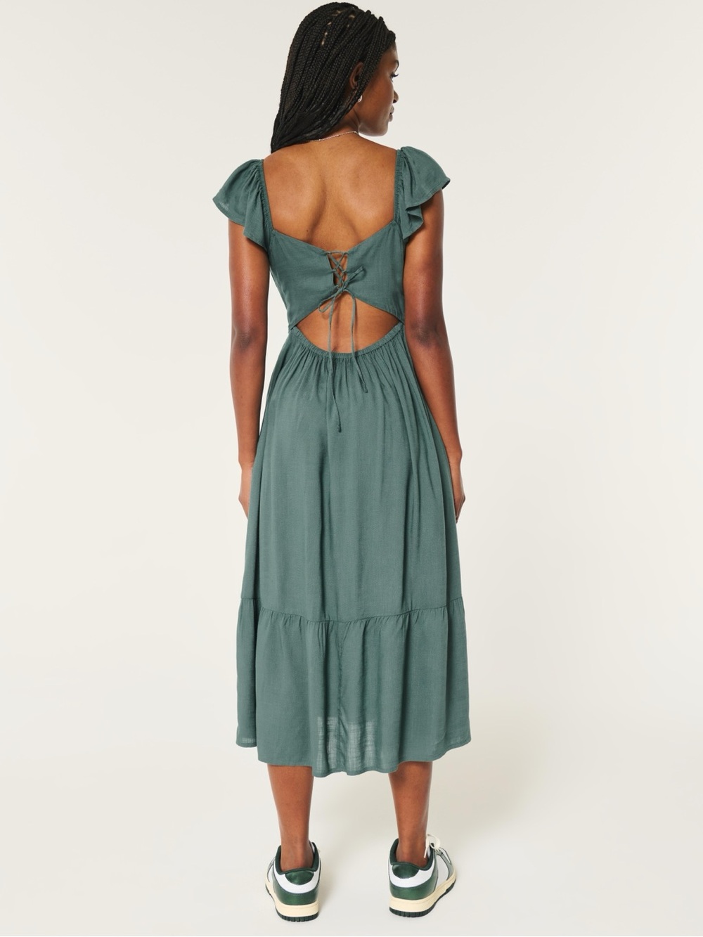 Hollister Lace Back Midi Dress - Picture 2 of 8
